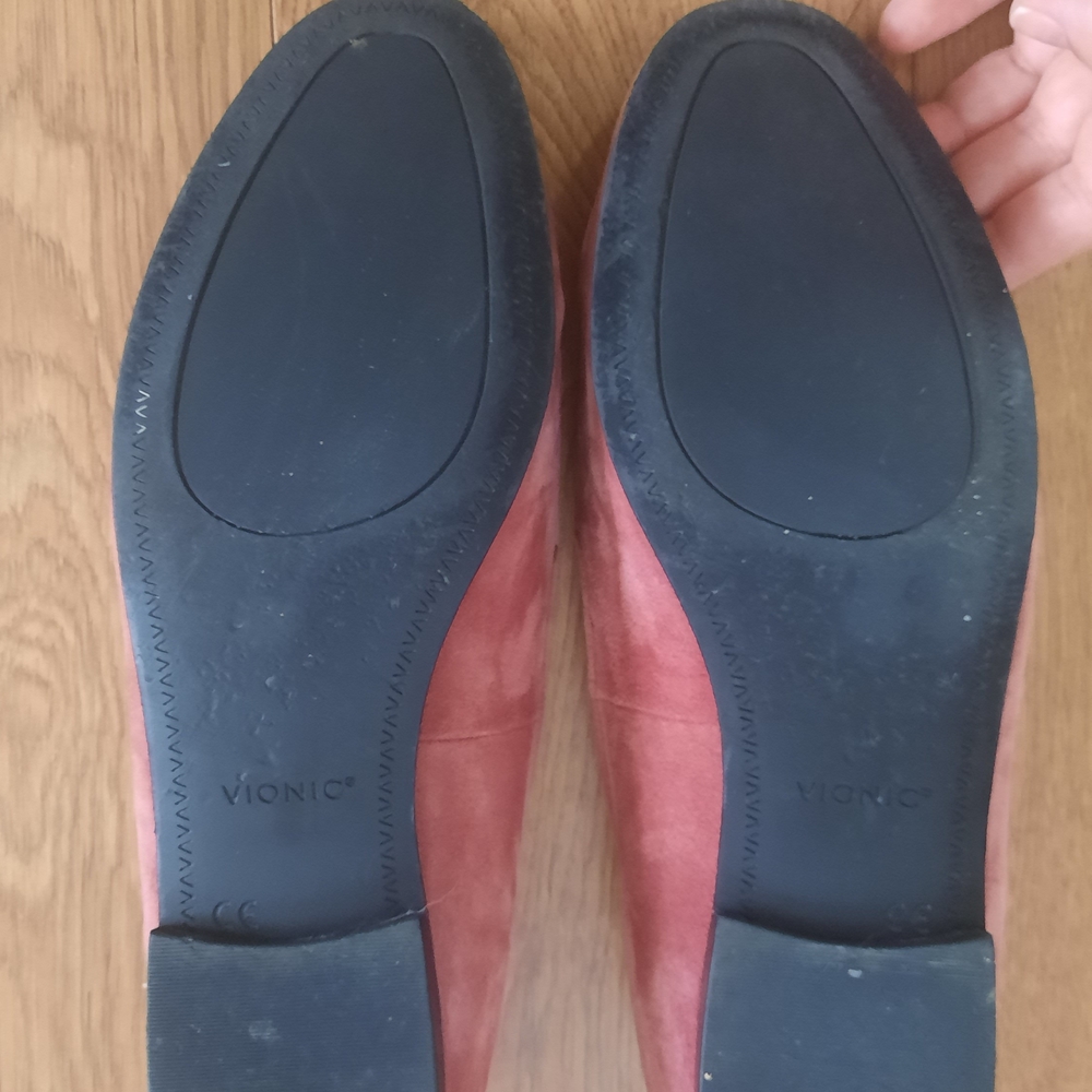 Vionic Wine Suede Slip-On Loafers - Picture 6 of 8